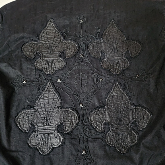 Buckle Black Label Mens Metal Button Up Shirt LS - Size Large - Picture 3 of 5